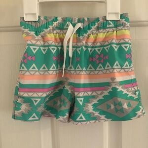 Chubbies Kids Lil Fuegos Size 2t-3t, Dad Match, Bright Aztec Neon, Pockets Lined